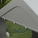 Outsunny Carport 10' x 20' Portable Garage, Heavy Duty Car Port Canopy with 2 Roll-up Doors & 4 Ventilated Windows for Car, Truck, Boat, Garden Tools, Gray Outsunny