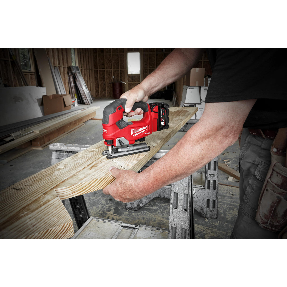 Milwaukee Fuel Top Handle Jigsaw 18V Bare Unit, Red, Large Milwaukee