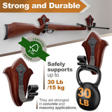 TESLYAR Gun Holder Wall Mount Ash Wood Wooden Gun Hanger Hook Stand Rack Gun Hanger Hardwood TESLYAR
