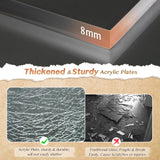 EnHomee 54" H Dresser for Bedroom with LED Lights & Power Outlets Dresser with 8 Drawers Fabric Dressers & Chests of Drawers for Bedroom, Sturdy Metal Frame, Acrylic Plates (Charcoal Black) EnHomee