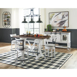 Signature Design by Ashley Valebeck 24.5" Modern Swivel Counter Height Barstool, Whitewash Signature Design by Ashley