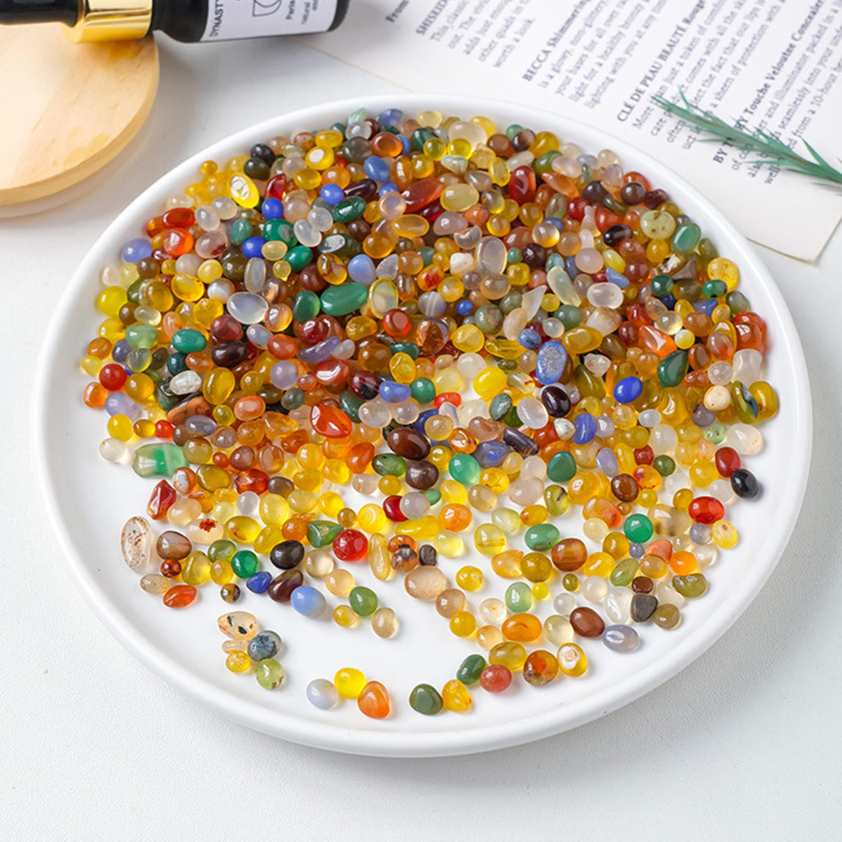 BENIMUS 150 Pcs Wood Candle Wicks Set, 5.1 X 0.5 X 0.06 Inch Naturally Smokeless Wood Wicks for Candle Making, Wooden Wicks with Glue Dot and Colored Crystal for Candle Making BENIMUS