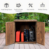 Goplus Compact Wooden Storage Shed, 2.5 X 2 Ft Fir Wood Cabinet for Garden Yard Patio Goplus