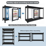 Rufokisa 5-Tier Garage Shelving Heavy Duty, 72" Metal Shelving Unit - 2250 lbs Load Capacity, 40"W x 18"D x 72"H (Black) Rufokisa