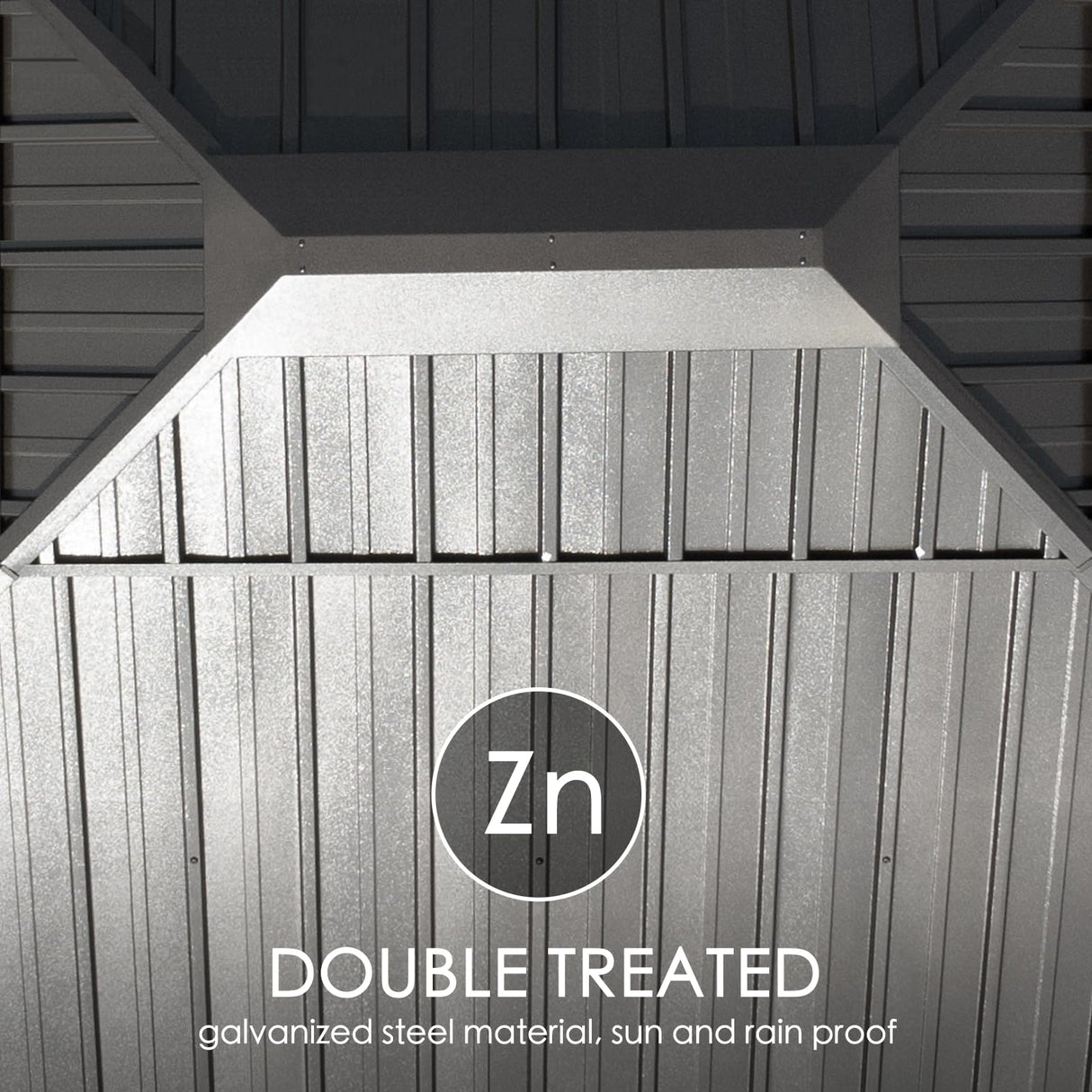 Kozyard Apollo 12’x14’ Hardtop Gazebo, Wooden Coated Aluminum Frame Canopy with Galvanized Steel Double Roof, Outdoor Permanent Metal Pavilion with Netting for Patio, Deck and Lawn (12ft x 14ft) Kozyard