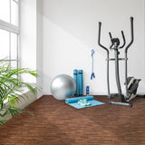 Sorbus 48Sq. Ft. Wood Grain Floor Tiles Foam Mat EVA Interlocking Mats Tile 3/8-Inch Thick Flooring Wood Puzzle Exercise Mats w/Borders - Home Playroom Basement, Apartment, Trade Show, Baby, Dance Sorbus