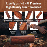 IECAP LLC Desert Ironwood Blank 1 Pack – Exotic Wood Block for Woodworking, Wood Carving, Turning Blanks, and DIY Crafts - Natural Hardwood Lumber – Handle Scales, Woodturning Blanks 10" x 4' x 1.5" IECAP LLC