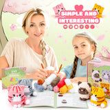 Crochet Kit for Beginners -4 PCS Cat Crochet Kit with Step-by-Step Video Tutorials, Learn to Crochet Kits for Adults and Kids, Beginner Crochet Kit for Adults, Crochet Cat Friends Set Fortuning's JDS