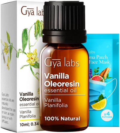 Gya Labs Vanilla Essential Oil for Skin - 0.34 Fl Oz - Vanilla Oil for Diffuser, Body & Candle Making Scent - Long Lasting Perfume