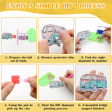 ZYNERY 24 Pcs Summer Magnets, Refrigerator Magnets Sunflower Beach Art, Mini Diamond Painting Kits, Decorative Magnets 5D Diamond Painting for Adults Home Decor DIY Crafts Gift ZYNERY