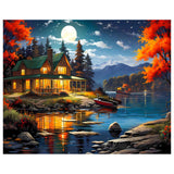 Landscape Paint by Numbers Kit for Adults, Landscape Paint by Number for Adults Beginners, DIY Crafts Painting by Number for Gift Home Wall Decor 16x20 inch hkejoi