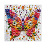 Blossom Wings Jigsaw Puzzle 1000 Piece for Adult, Colorful Flower Butterfly Jigsaw Puzzles Impossible Art, Pretty Aesthetic Challenging Puzzles Larkipuzz