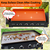 36 Inch Griddle Cover Silicone Protective Mat for Blackstone, Upgrade All-round Edge Silicone Grill Mat Griddle Protector Blackstone Accessories Protect from Dust & Rust MFTEK