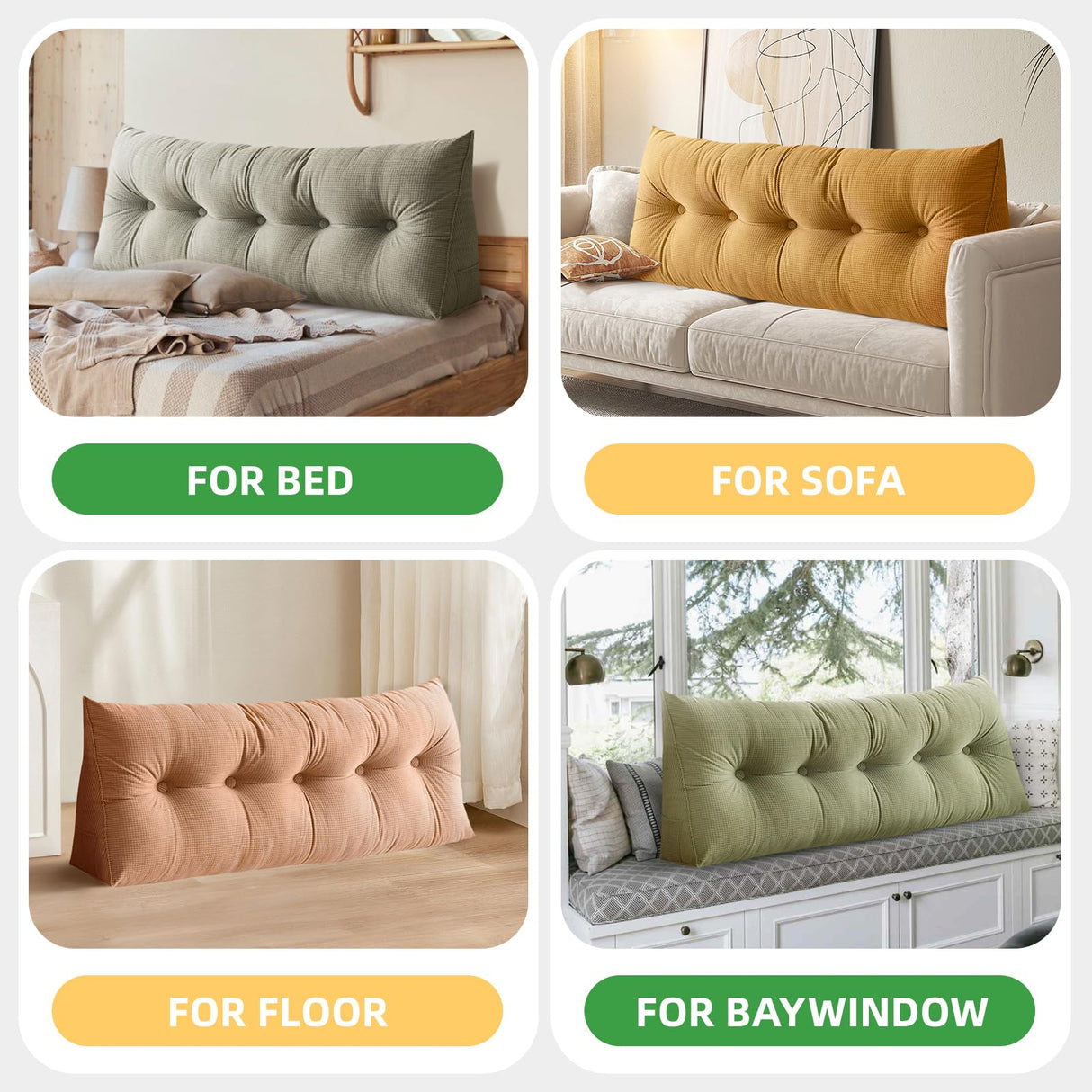 UUluhao Triangular Wedge Pillow Headboard Blush Pink Bed Rest Reading Pillow Twin Wedge Pillow for Headboard Daybeds and Bunk Beds,39 * 7.87 * 19.68in UUluhao