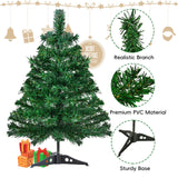 Gloreyan 22Inch Artificial Christmas Tree Green Tabletop Christmas Tree with Plastic Stand Mini Xmas Pine Tree for Party Supplies Indoor Outdoor Holiday Home Decoration Gloreyan