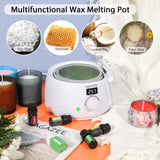 SAEUYVB Wax Melter for Candle Making,Candle Melting Pot,Candle Wax Melter,Multifunctional Wax Melting Tool with LED Temperature Display （White） SAEUYVB