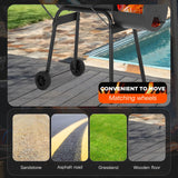 43-inch Charcoal Outdoor BBQ Grill - Portable Camping Grill for 6-10 People, Offset Smoker, Braised Roast, Patio and Backyard Picnic Grill PayLessHere