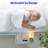 BedShelfie Bedside Shelf, Bunk Bed & Top Bunk, College Dorm Room Essentials, Clip On Nightstand, Bed Side Table Tray Organizer, Dorm Room Decor, College Dorm Essentials - Cable Catch, White BedShelfie