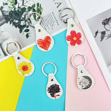 30 Sets Sublimation Keychain Blanks Making Kits, Shiny Glitter for Heat Transfer and Gold PU Faux Lather Back, Nice Customized Key Fob for Families/Lovers DIY Craft Gift Supplies AOUXSEEM