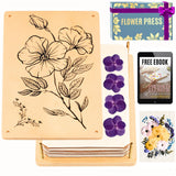 Berstuk Wooden Flower Press for Adults and Teens - Includes Expert Video Tutorials - Large Flower Press Kit 10.8" x 6.9" - Gift-Ready Packaging Ideal for Arts and Crafts Lovers Berstuk