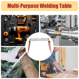 PIAOCAIYIN 46 X 18inch Welding Table, 1000lbs Portable Workbench Table Top with Casters, Steel Adjustable Height Folding Work Bench for Drill Press, Sheet Metal Machine, Miter Saw PIAOCAIYIN