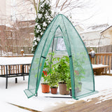 Portable Plant Protector from Animals, Ohuhu Greenhouse for Outsides with Durable PE Cover, Heavy Duty Green House with Zippered Door Mesh Window for Vegetables Flowers Fruits Herbs, 63x54x71 Inch Ohuhu