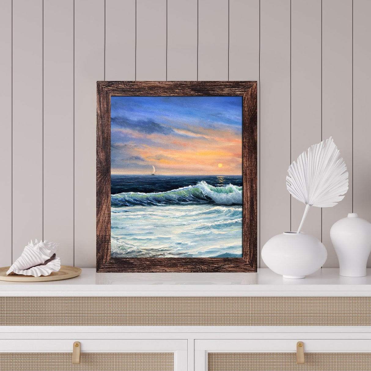 LUCKYLIFE 8x10 Picture Frame Brown for Wall Mounting or Tabletop Display, 2 Pack LUCKYLIFE