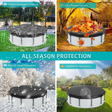 18FT Pool Covers for Above Ground Pools, Safana Round Pool Winter Cover, Tear Resistant Fabric Swimming Pool Covers, Superior Strength & Durability, Prevent Leaves, UV Resistance, Prevent from Debris Safana