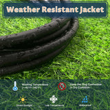 EP 100 Ft Outdoor Extension Cord - 12/3 SJTW Heavy Duty Black Extension Cable with 3 Prong Grounded Plug - Power Cord for Lawn, Garden, Appliances EP