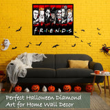 WEUOPG 5D Diamond Painting Kits for Adults, Halloween Diamond Art Kits, Horror Movie Characters Diamond Art Paint with 5D Round Diamonds, DIY Gem Painting Kit for Home Wall Decor 16x12inch WEUOPG
