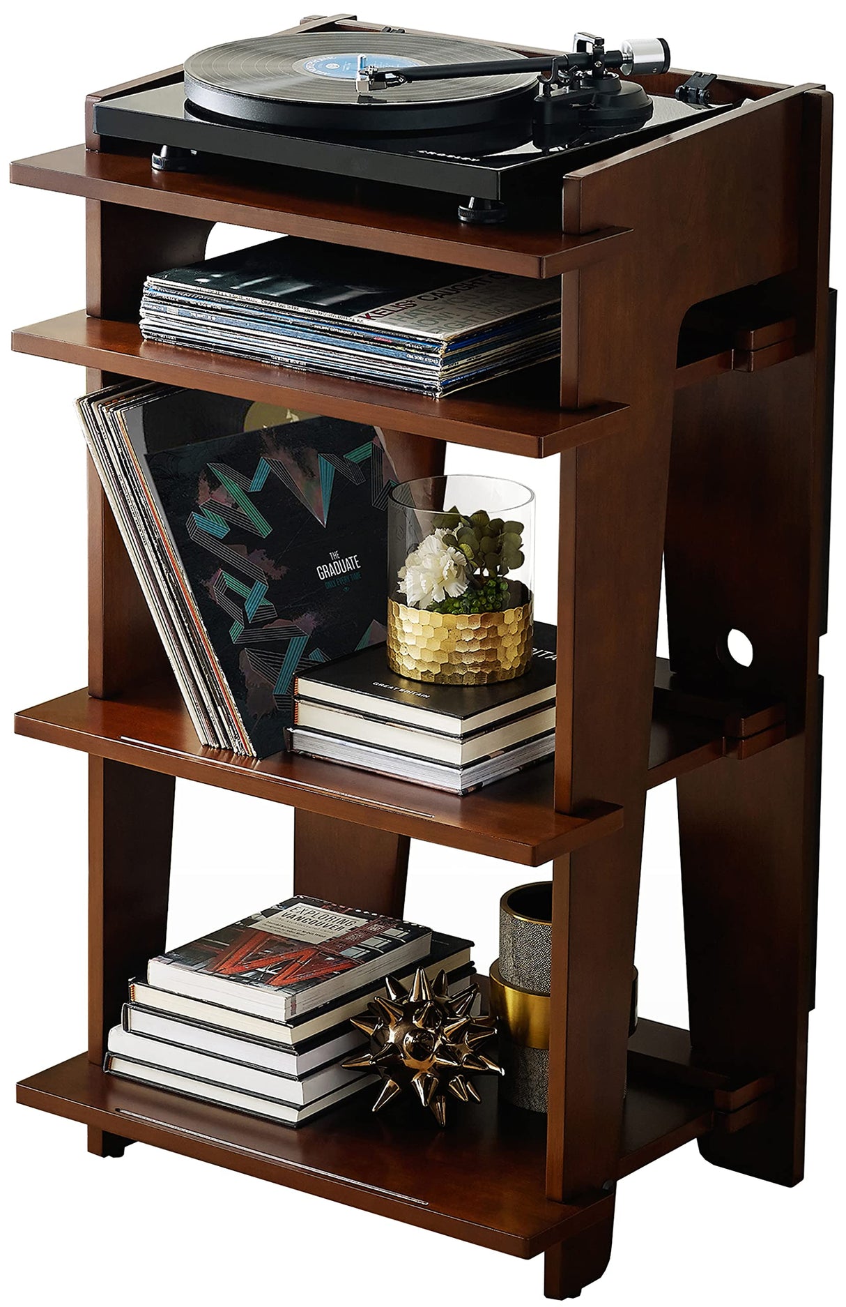 Crosley Furniture Soho Turntable Stand, Mahogany Crosley Furniture