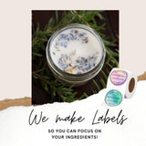 Mobiusea Creation Candle Label Roll | 2 Inch Waterproof Labels for Candle Making Supplies, Tins, Jars, Boxes Packaging Mobiusea Creation