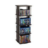 Atlantic Typhoon Media Storage Spinner, Engineered Wood, Space-Saving 360-Degree Rotation, Organize & Protect Prized Media & Memorabilia Collections, PN 82635716 – Espresso Atlantic