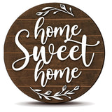 WOODAMORE Home Sweet Home Sign Wall Decor - Wood Farmhouse Wall Sign for Home Decor, Plaque Wall Hanging Rustic Home Sign for Living Room, Bedroom, Front Door WOODAMORE