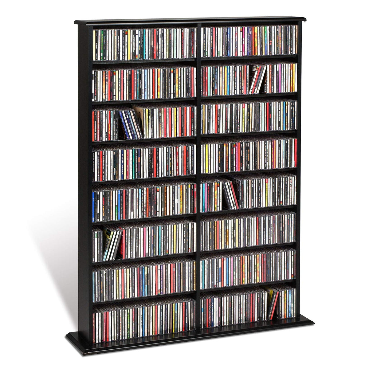 Prepac 2 Column Display Cabinet Media Storage, 38.75" Wide, Black Prepac