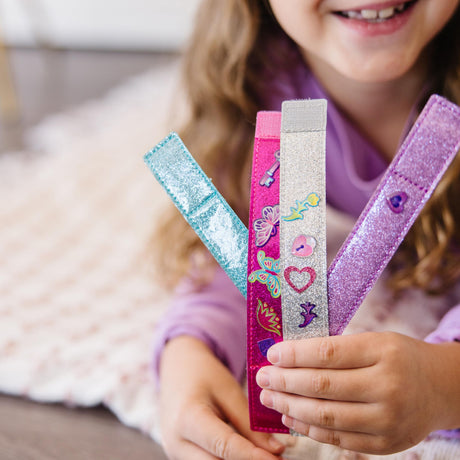 Melissa & Doug Design-Your-Own Bracelets With 100+ Sparkle Gem and Glitter Stickers Melissa & Doug