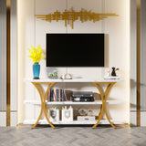 Tribesigns 70.8 Inch Narrow Console Table, Long Sofa Table Entry Table with 3 Tier Storage Shelves for Entryway Hallway Living Room (Brown) Tribesigns