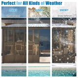 Domi 12x16FT Sunroom,Wall Mounted Gazebo Solarium with Front Door, Side Entrance, Galvanized Steel Sloping Roof, Moveable PC Screen, Outdoor Permanent Sun Room Lean to Gazebo for Deck Patio domi outdoor living