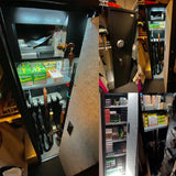 Langger V Gun Safe for Rifle, Upgraded Quick Access 5-6 Gun Large Rifle Gun Security Cabinet for Rifle Shotgun Firearms with/without Optics with Pistol Lock Box, Removable Storage Shelf BLACK LANGGER V