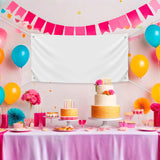 Blank DIY Banners Polyester Oxford Cloth White Banner with Hanging Rope for Wall Signs Writing DIY Painting Indoor Outdoor Office Camping Yard Birthday Party Decorations Supplies 4x2ft-BECKTEN BECKTEN