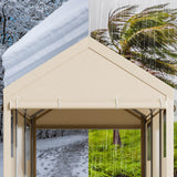 Walsunny Carport, 12x20 ft Heavy Duty Carport Canopy with Roll-up Windows, Portable Garage with Removable Sidewalls & Doors, Car Canopy with All-Season Tarp for Car, Truck, Boat Walsunny