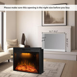 Benrocks 36'' Electric Fireplace Inserts, Recessed & Built in Wall Electric Fireplace Heater with Fire Crackling Sound, Adjustable Top Light & Flame Speed, Overheating Protection, 750/1500W Black Benrocks