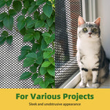 Heavy Duty 15.7IN x 41FT Black Plastic Mesh Fencing Roll for Chicken Dogs Rabbit Snake Poultry Barrier Gardening, Thicker Wire Mesh Netting Fence for Balcony Garden Pet Enclosure Plant Landscape DIY HWIUS