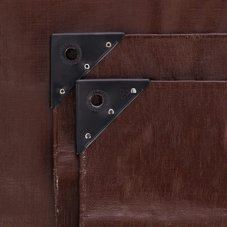 WHITEDUCK Super Heavy Duty Poly Tarp Cover 16 Mil & 10 Mil with Grommets and Reinforced Edges (Brown, White & Silver Black) (Brown- 16 Mil, 20' x 40') WHITEDUCK