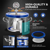 VIVOHOME 1.5 Gallon Vacuum Chamber with Pump, Stainless Steel Vacuum Degassing Chamber Kit with 3.5 CFM 1/4 HP Single Stage Vacuum Pump and Oil VIVOHOME