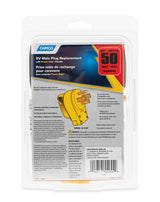 Camco Power Grip Camper / RV Replacement Plug - Attach 50 Amp Plug to Existing RV Extension Cord - Features 50 Amp RV Plug (NEMA 14-50P) & Ergonomic Designed Handle - Rated 125-250V/12,500W (55255) Camco