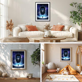 GHHKUD Diamond Painting Kits Lions for Adults, DIY 5D Fantacy Diamond Painting, Full Drill Animals Diamond Art Kits Art Pictures for Relaxation Gifts Home Wall Decor 30x40cm GHHKUD