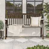 Grand Patio Northwoods Brown Farmhouse Outdoor Bench with Anti-Rust Aluminium Frame Grand patio