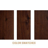 NTC Gem Dark Walnut Wooden Bed Frame with Headboard – Effortless Assembly & Silent Slats, Queen Size NTC