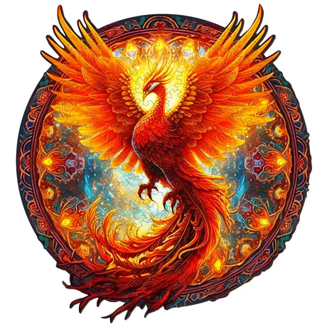 KAAYEE Wooden Jigsaw Puzzles-Wooden Puzzle Adult Unique Shape Advanced Phoenix Wooden Jigsaw Puzzle for Adult, Family Puzzles 11.8 * 10.9in 200pcs KAAYEE